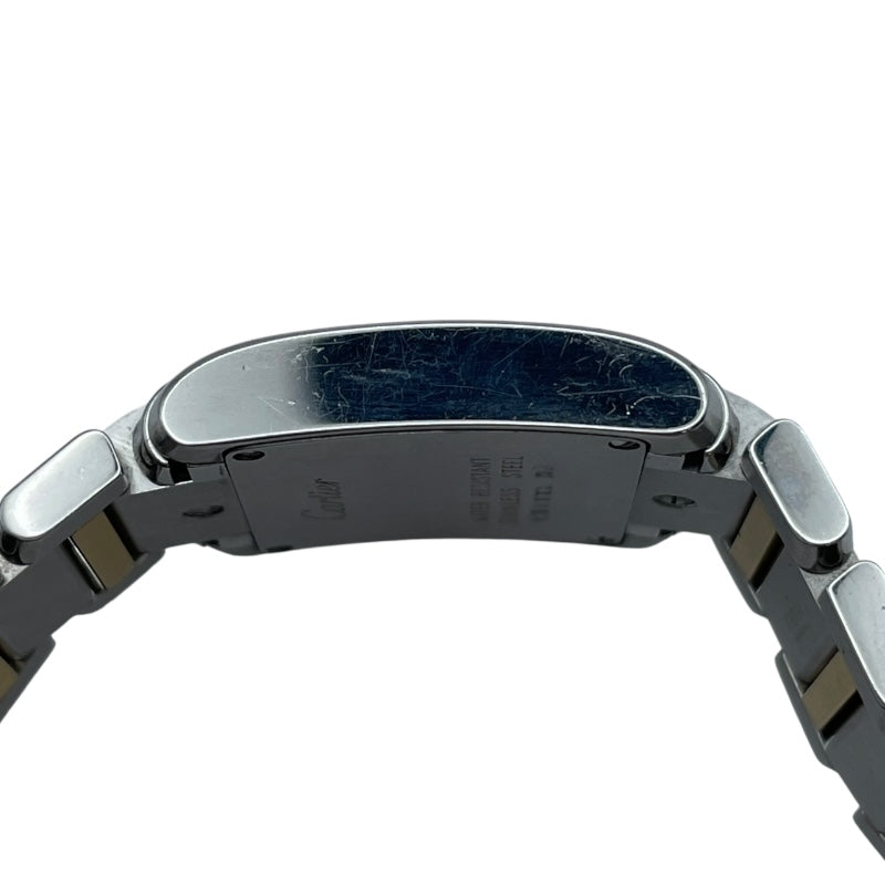 カルティエ Cartier タンクフランセーズ SM W51007Q4 ホワイト SS/YG クオーツ レディース 腕時計