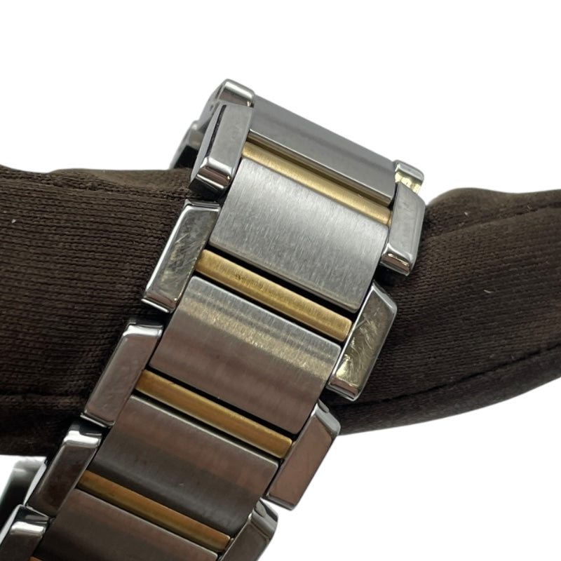 カルティエ Cartier タンクフランセーズ SM W51007Q4 ホワイト SS/YG クオーツ レディース 腕時計