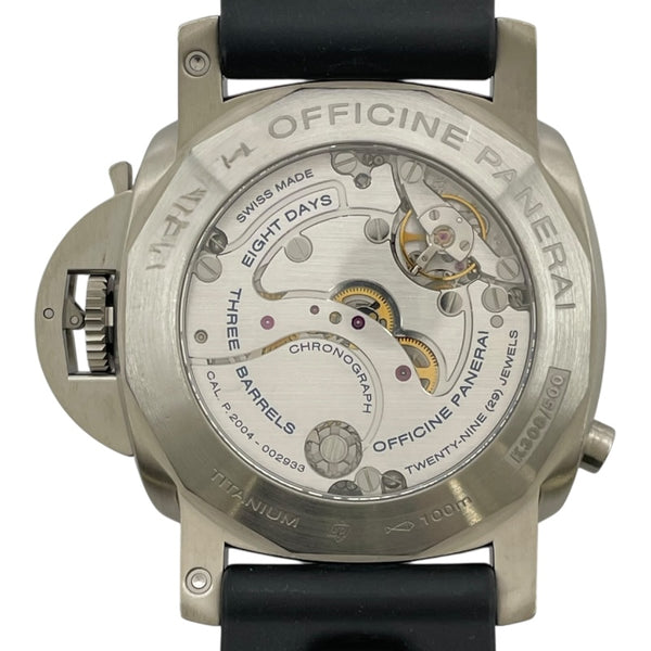 パネライ PANERAI ルミノール 1950 8デイズ モノプルサンテ GMT PAM00311 ブラック チタン 手巻き メンズ 腕時計