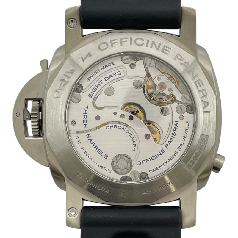 パネライ PANERAI ルミノール 1950 8デイズ モノプルサンテ GMT PAM00311 ブラック チタン 手巻き メンズ 腕時計