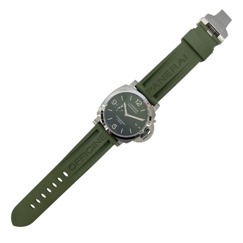 パネライ PANERAI ルミノール マリーナ eスチール エメラルドグリーン PAM01356 グリーン SS メンズ 腕時計