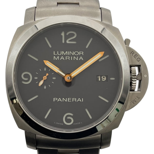 パネライ PANERAI ルミノール マリーナ 1950 3DAYS オートマティック チタニオ PAM00352 ブラウン チタン メンズ 腕時計