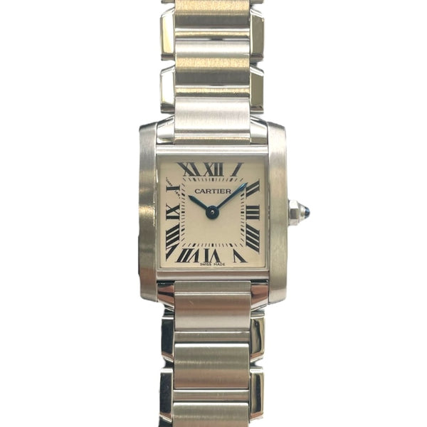 カルティエ Cartier タンクフランセーズSM W51008Q3 シルバー SS レディース 腕時計