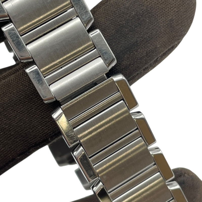 カルティエ Cartier タンクフランセーズ SM W51008Q3 ホワイト SS クオーツ レディース 腕時計
