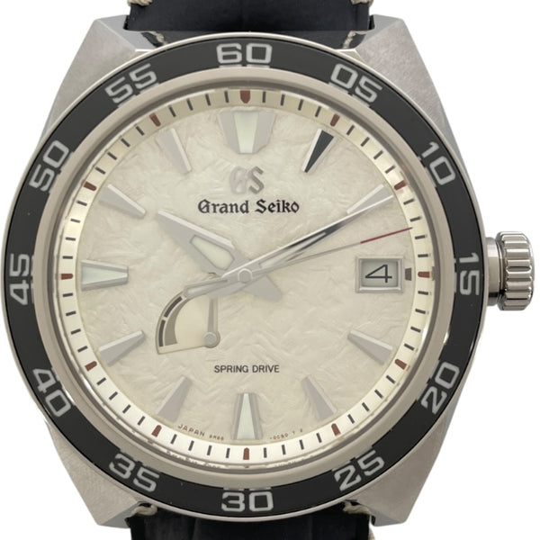 グランドセイコー Grand Seiko スポーツコレクション スプリングドライブ SBGA481 シ ャイニーホワイト チタン/ラバーベルト（社外品） 自動巻き メンズ 腕時計