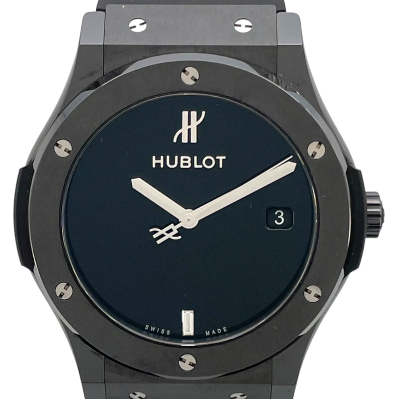 ウブロ HUBLOT クラシック フュージョン ブラックセラミック YOSHIDASPECIAL 511.CM.1470.RX.MYOS ブラック セラミック 自動巻き メンズ 腕時計