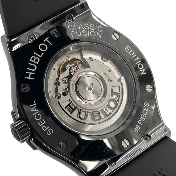 ウブロ HUBLOT クラシック フュージョン ブラックセラミック YOSHIDASPECIAL 511.CM.1470.RX.MYOS ブラック セラミック 自動巻き メンズ 腕時計