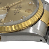 ロレックス ROLEX デイトジャスト S番 16233G シャンパンゴールド SS/K18YG メンズ 腕時計