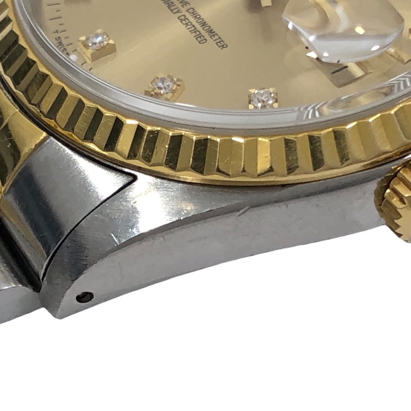 ロレックス ROLEX デイトジャスト S番 16233G シャンパンゴールド SS/K18YG メンズ 腕時計