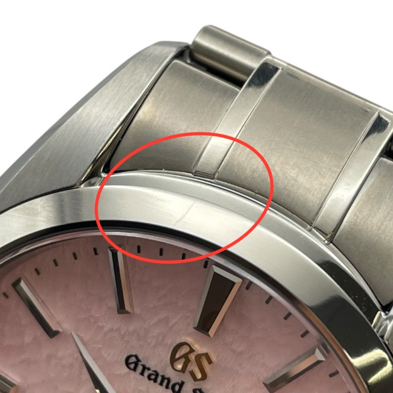 グランドセイコー Grand Seiko ヘリテージコレクション スプリングドライブ キャリバー9R SBGA497 ピンク チタン 自動巻き メンズ 腕時計