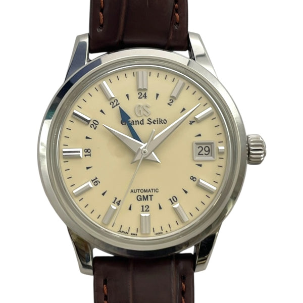 グランドセイコー Grand Seiko エレガンスコレクション 9SメカニカルGMT SBGM221 アイボリー SS 自動巻き メンズ 腕時計