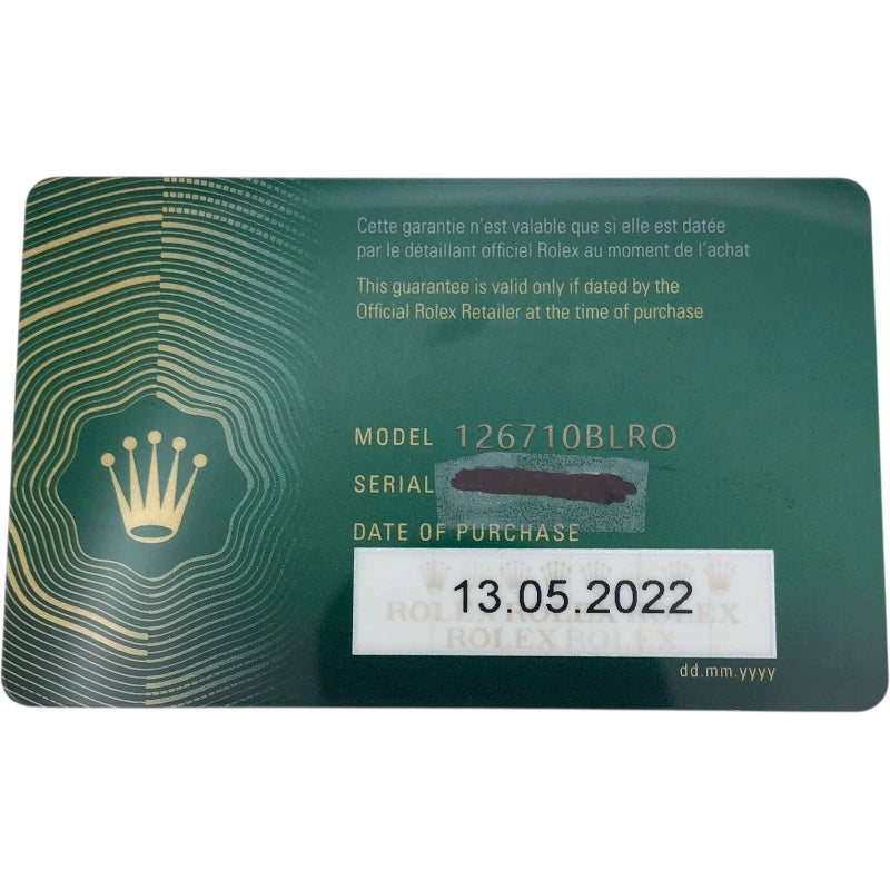 ロレックス ROLEX GMTマスター2 126710BLRO ブラック SS 自動巻き メンズ 腕時計