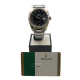 ロレックス ROLEX デイトジャスト36 116234 ブラック WG/SS ユニセックス 腕時計