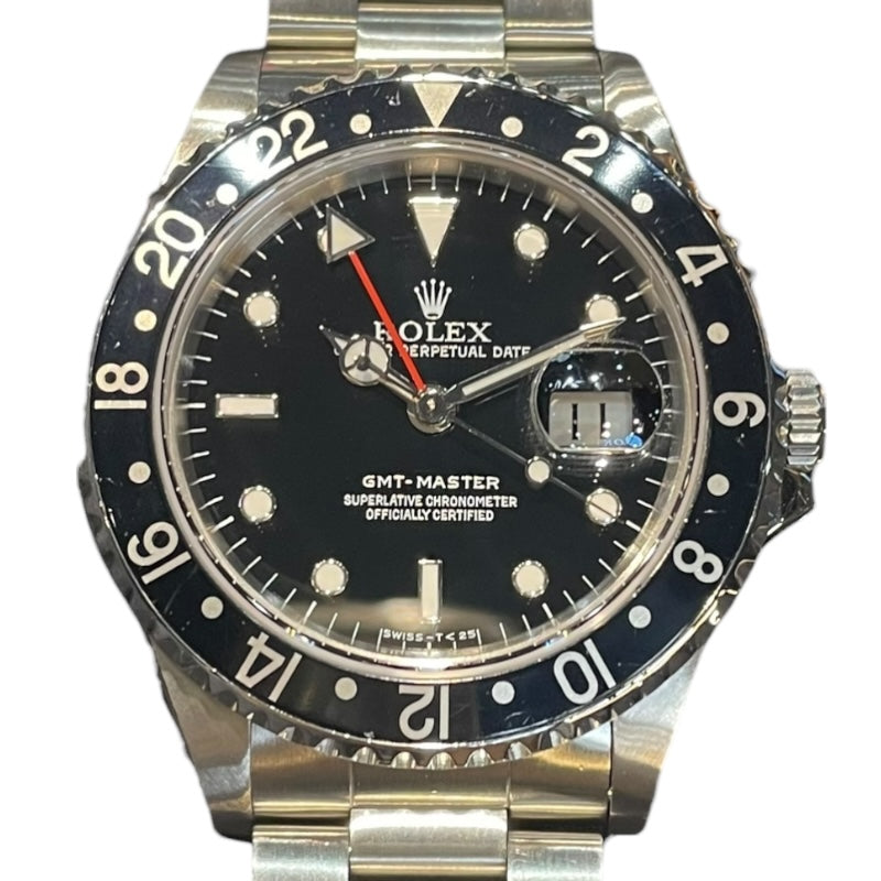 ロレックス ROLEX GMTマスター 16700 ブラック ステンレススチール 自動巻き メンズ 腕時計 ロレックス ROLEX GMTマスター 16700 ステンレススチール 自動巻き