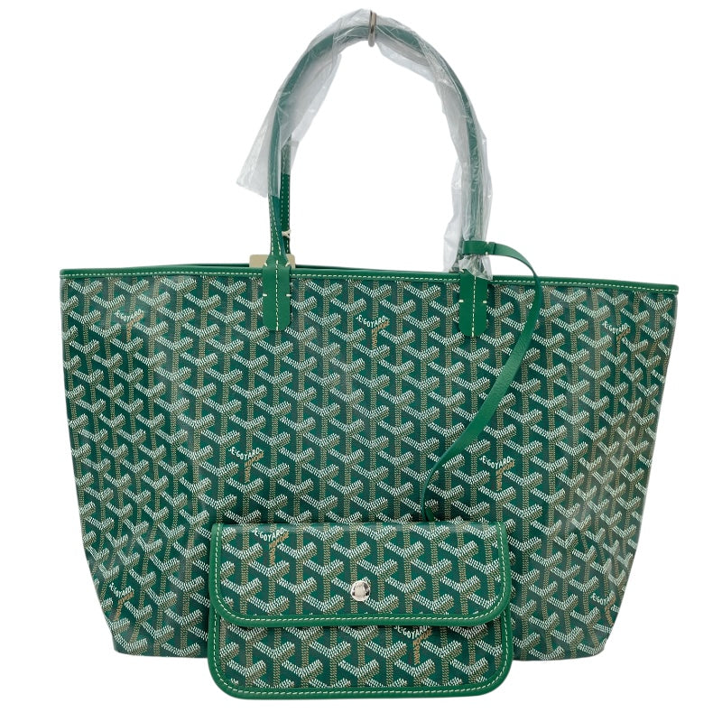 ゴヤール GOYARD サンルイPM グリーン ゴヤールコーティングキャンバス レディース トートバッグ