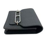 エルメス HERMES ロウリス スリム B刻印 ブラック/SV金具 シェーブル レディース 二つ折り財布