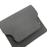 エルメス HERMES ロウリス スリム B刻印 ブラック/SV金具 シェーブル レディース 二つ折り財布