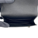 エルメス HERMES ロウリス スリム B刻印 ブラック/SV金具 シェーブル レディース 二つ折り財布