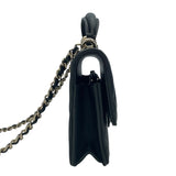 シャネル CHANEL フラップ フォン ショルダー AP3226 ブラック GD金具 ラム レディース ショルダーバッグ