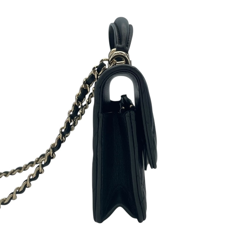 シャネル CHANEL フラップ フォン ショルダー AP3226 ブラック GD金具 ラム レディース ショルダーバッグ