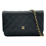 シャネル CHANEL マトラッセチェーンウォレット AP0250 ブラック GD金具 キャビアスキン レディース ウォレットチェーン