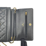 シャネル CHANEL マトラッセチェーンウォレット AP0250 ブラック GD金具 キャビアスキン レディース ウォレットチェーン