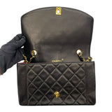 シャネル CHANEL ダイアナ25 A01165 2番台 ブラック GD金具 ラム レディース ショルダーバッグ