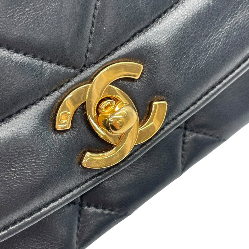 シャネル CHANEL ダイアナ25 A01165 2番台 ブラック GD金具 ラム レディース ショルダーバッグ