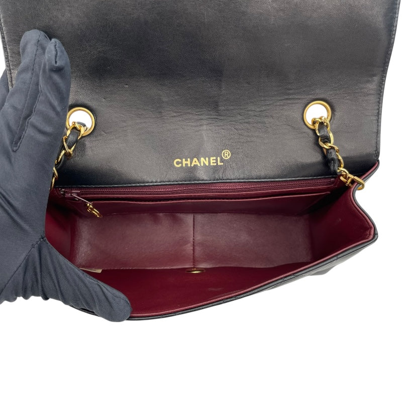 シャネル CHANEL ダイアナ25 A01165 2番台 ブラック GD金具 ラム レディース ショルダーバッグ