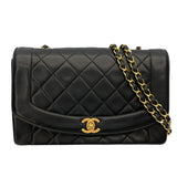 シャネル CHANEL ダイアナ25 A01165 2番台 ブラック GD金具 ラム レディース ショルダーバッグ