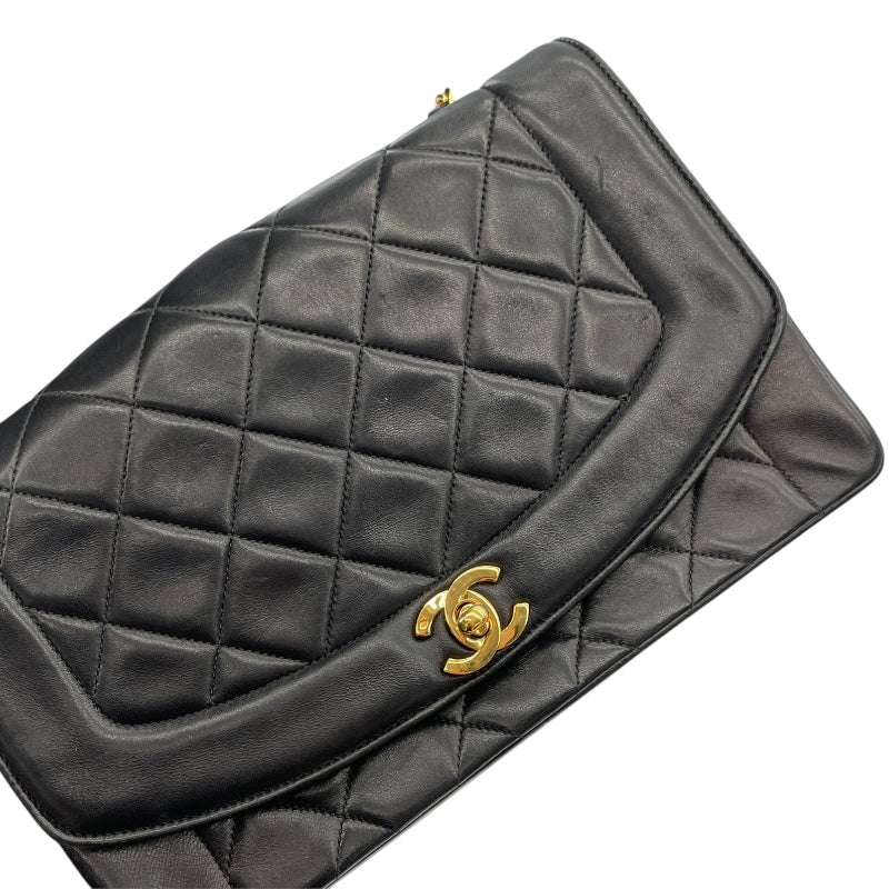 シャネル CHANEL ダイアナ25 A01165 2番台 ブラック GD金具 ラム レディース ショルダーバッグ