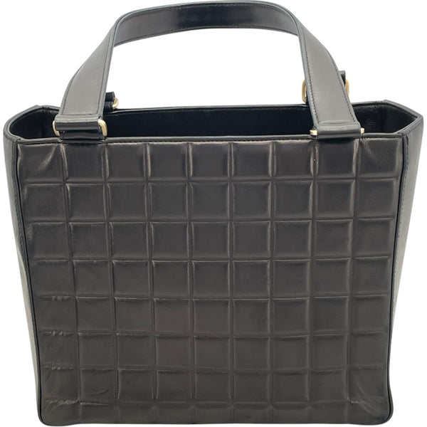 シャネル CHANEL チョコバー トートバッグ A17809 ブラック GD金具 ラムスキン レディース トートバッグ