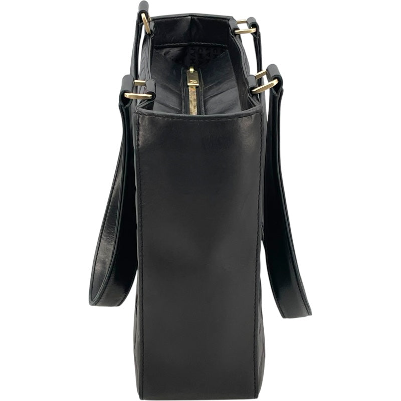 シャネル CHANEL チョコバー トートバッグ A17809 ブラック GD金具