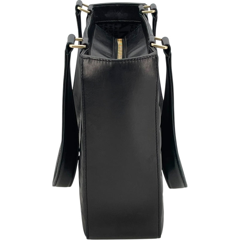 シャネル CHANEL チョコバー トートバッグ A17809 ブラック GD金具 ラムスキン レディース トートバッグ