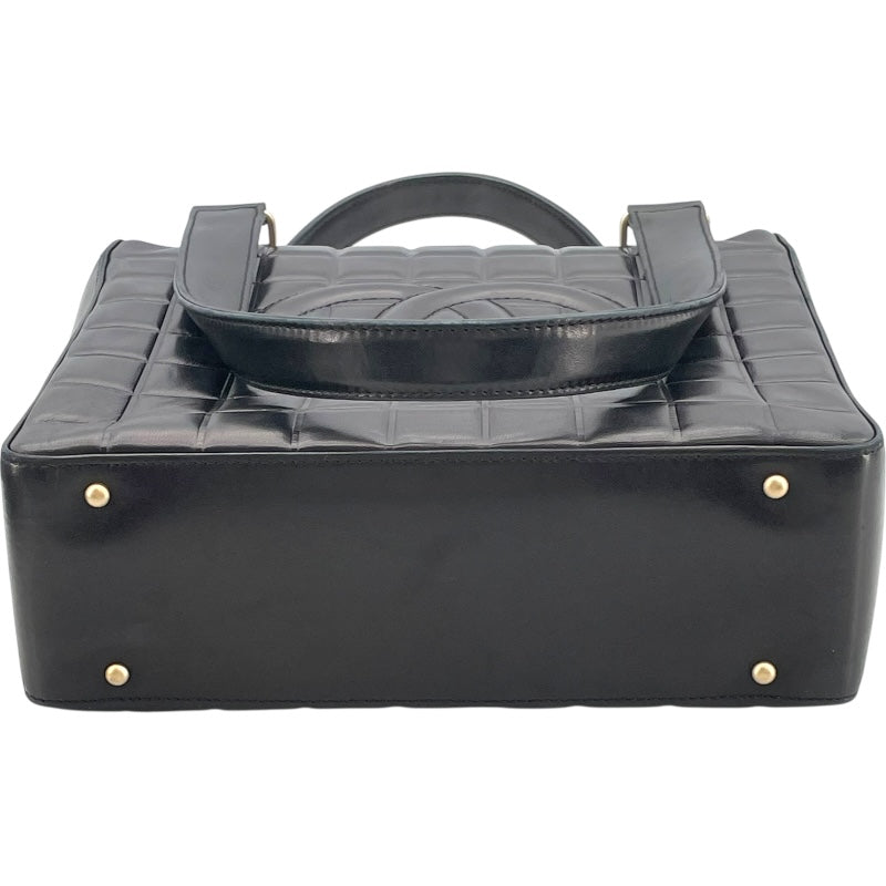シャネル CHANEL チョコバー トートバッグ A17809 ブラック GD金具