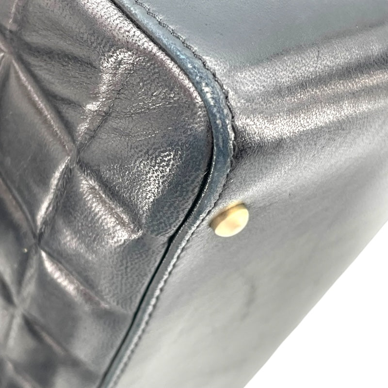 シャネル CHANEL チョコバー トートバッグ A17809 ブラック GD金具 ラムスキン レディース トートバッグ