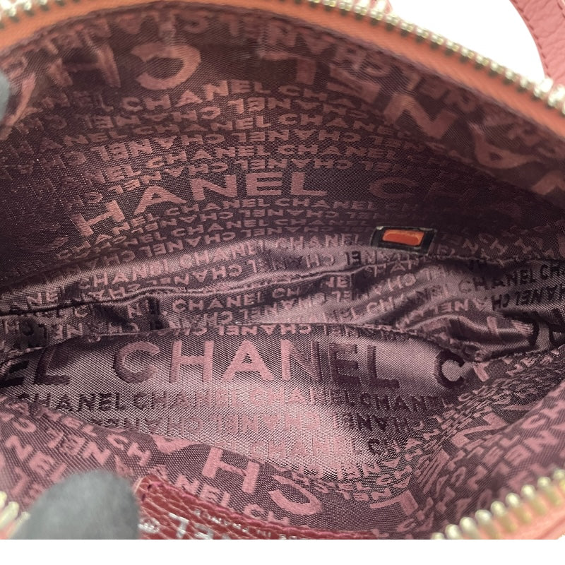 シャネル CHANEL フリンジレザーショルダーバッグ ピンク SV金具 レザー レディース ショルダーバッグ