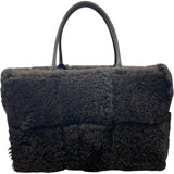 ボッテガ・ヴェネタ BOTTEGA VENETA アルコトート ブラウン レザー/ファー レディース トートバッグ