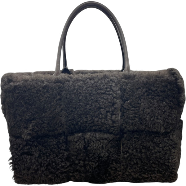 ボッテガ・ヴェネタ BOTTEGA VENETA アルコトート ブラウン レザー/ファー レディース トートバッグ