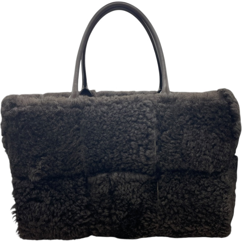 ボッテガ・ヴェネタ BOTTEGA VENETA アルコトート ブラウン レザー/ファー レディース トートバッグ