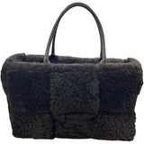 ボッテガ・ヴェネタ BOTTEGA VENETA アルコトート ブラウン レザー/ファー レディース トートバッグ
