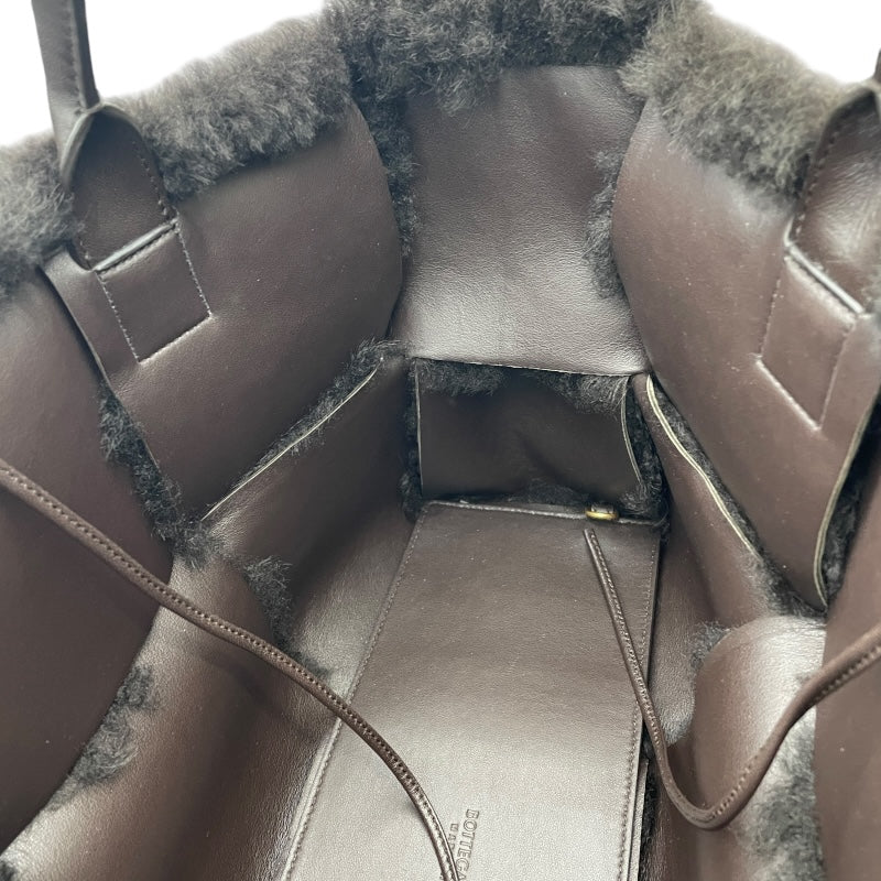 ボッテガ・ヴェネタ BOTTEGA VENETA アルコトート ブラウン レザー/ファー レディース トートバッグ