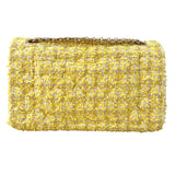 シャネル CHANEL 2.55 ショルダーバッグ25 A37586 イエロー/GD金具 ツイード レディース ショルダーバッグ