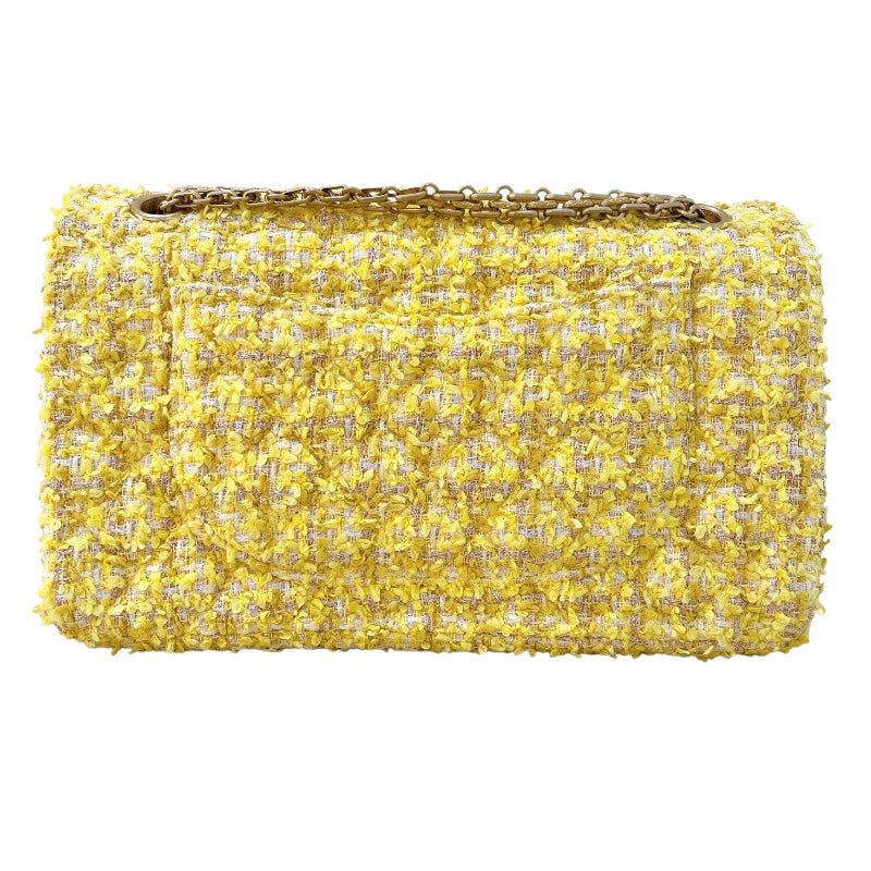 シャネル CHANEL 2.55 ショルダーバッグ25 A37586 イエロー/GD金具 ツイード レディース ショルダーバッグ