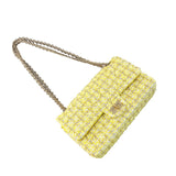シャネル CHANEL 2.55 ショルダーバッグ25 A37586 イエロー/GD金具 ツイード レディース ショルダーバッグ