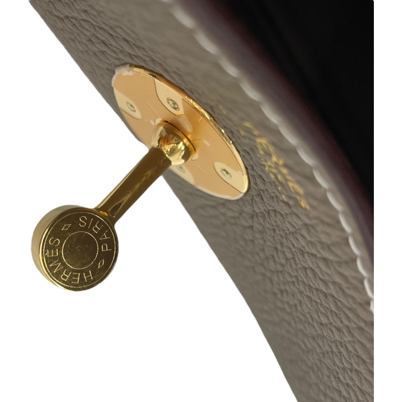 エルメス HERMES リンディ26 W刻印　(2024年製) エトゥープ　ゴールド金具 トリヨンクレマンス レディース ショルダーバッグ