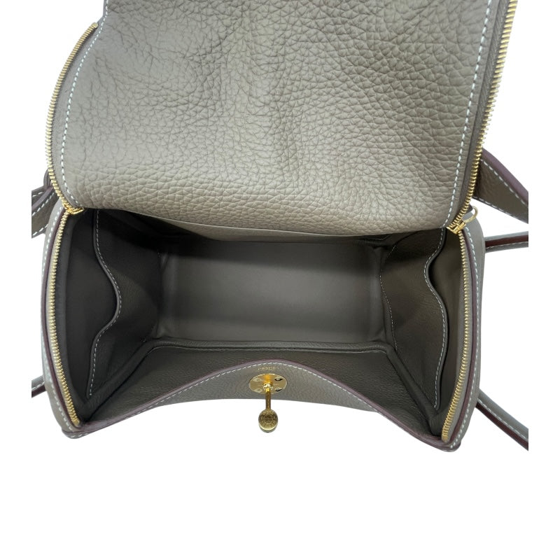 エルメス HERMES リンディ26 W刻印　(2024年製) エトゥープ　ゴールド金具 トリヨンクレマンス レディース ショルダーバッグ