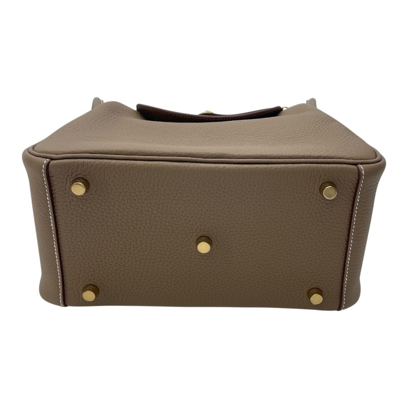 エルメス HERMES リンディ26 W刻印　(2024年製) エトゥープ　ゴールド金具 トリヨンクレマンス レディース ショルダーバッグ