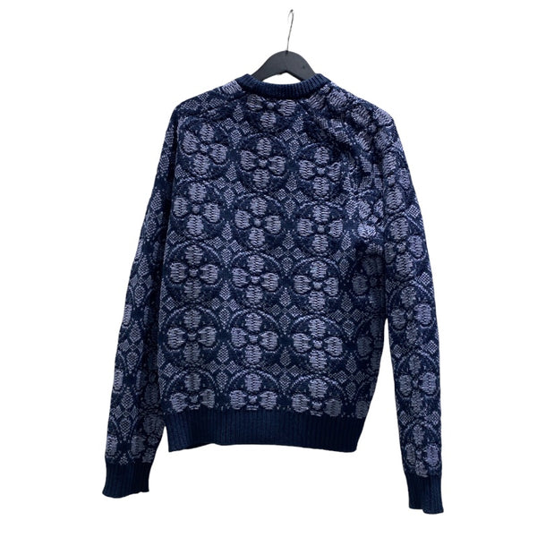 ルイ・ヴィトン LOUIS VUITTON モノグラムフラワー総柄ニットセーター 20AW HJN77W ネイビー ナイロン メンズ セーター