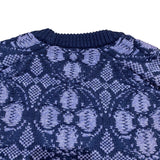 ルイ・ヴィトン LOUIS VUITTON モノグラムフラワー総柄ニットセーター 20AW HJN77W ネイビー ナイロン メンズ セーター